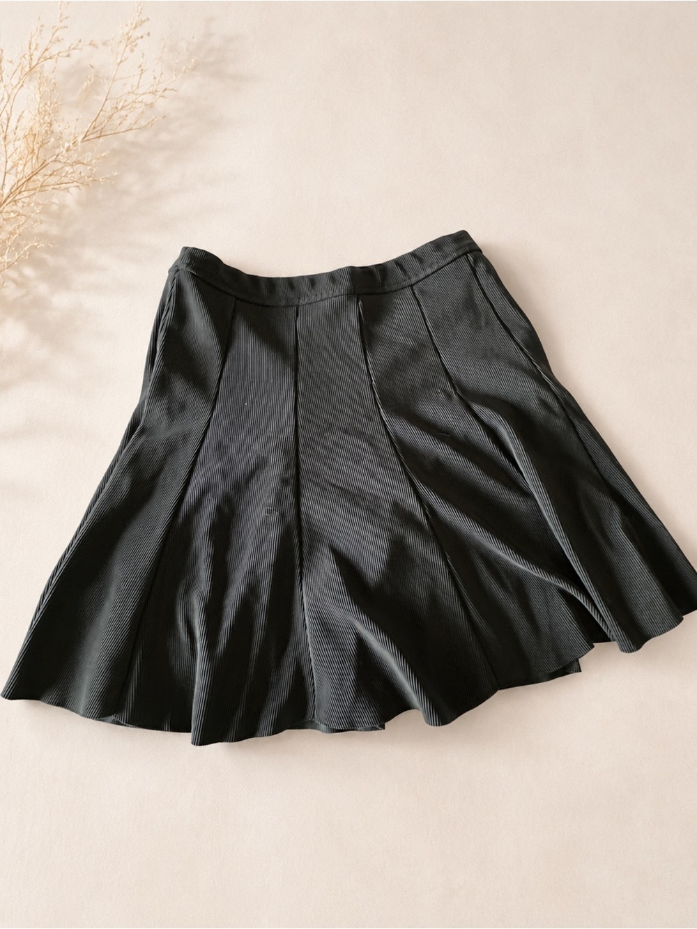 Abercrombie & Fitch Black Pleated Skater Mini Skirt S